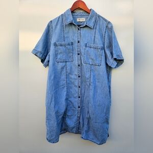 Blue Denim Button-Up Shirt